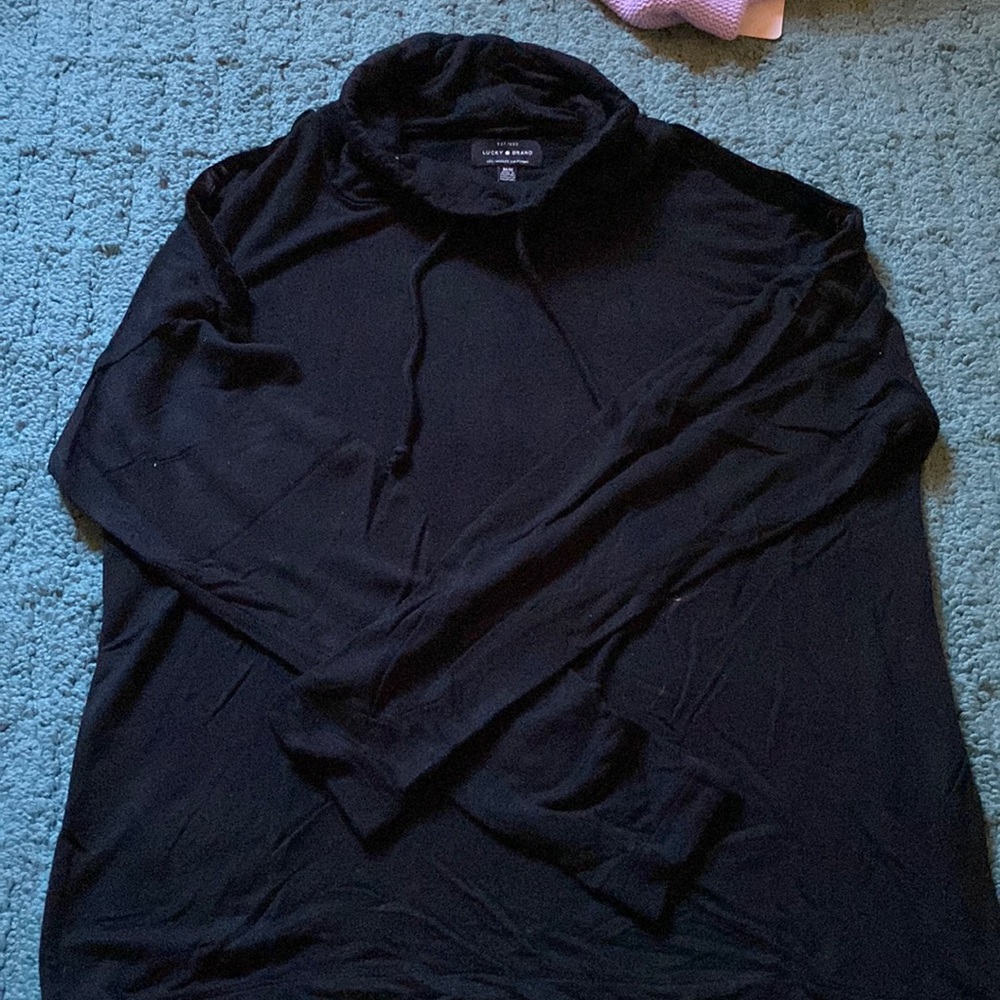 Black Cowl Neck Shirt